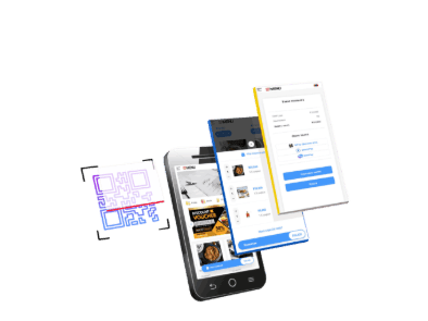 QR code and mobile app interface